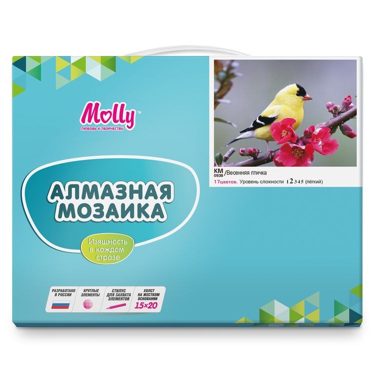 Алмазная вышивка «Весенняя птичка» — картинка 5