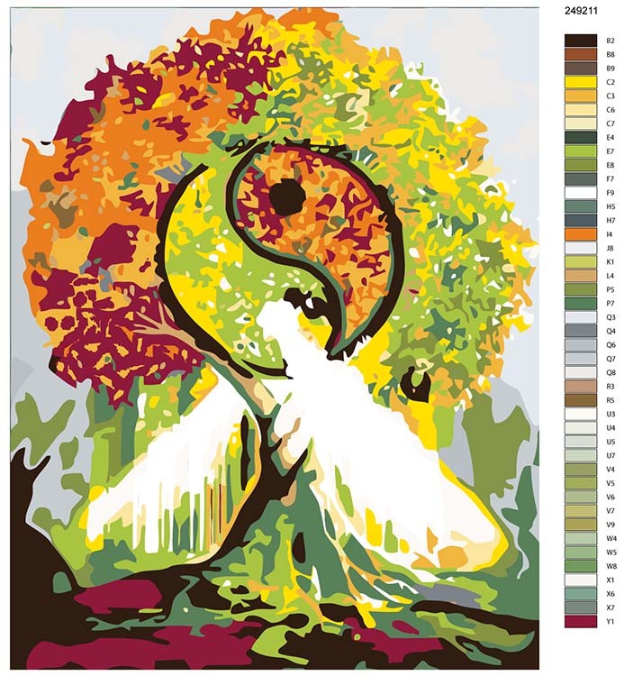 Картина по номерам «Древо Инь и Янь. День» — картинка 2