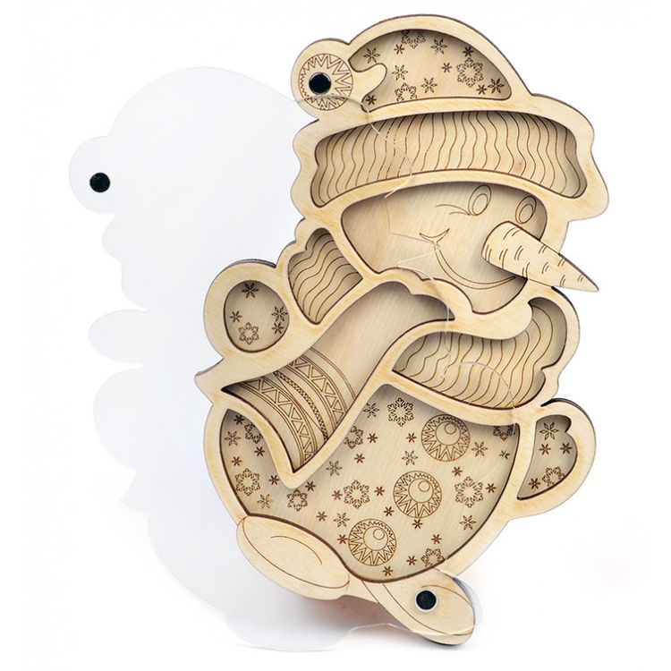 Органайзер для бисера с крышкой «Снеговик» — картинка 2