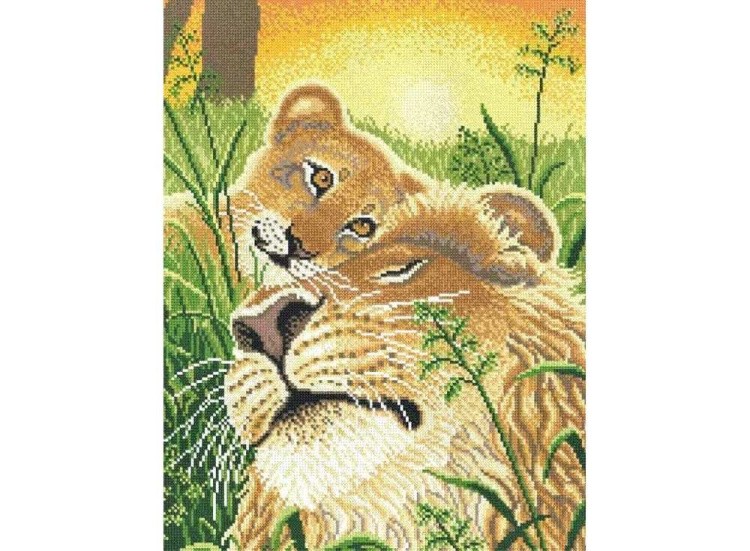 Набор для вышивания «Лев и львёнок»