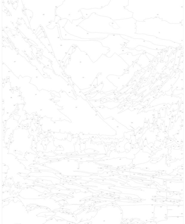 Картина по номерам «Горный пейзаж с рекой» — картинка 3