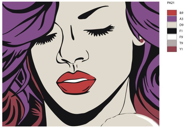 Картина по номерам «Героиня комикса» — картинка 2