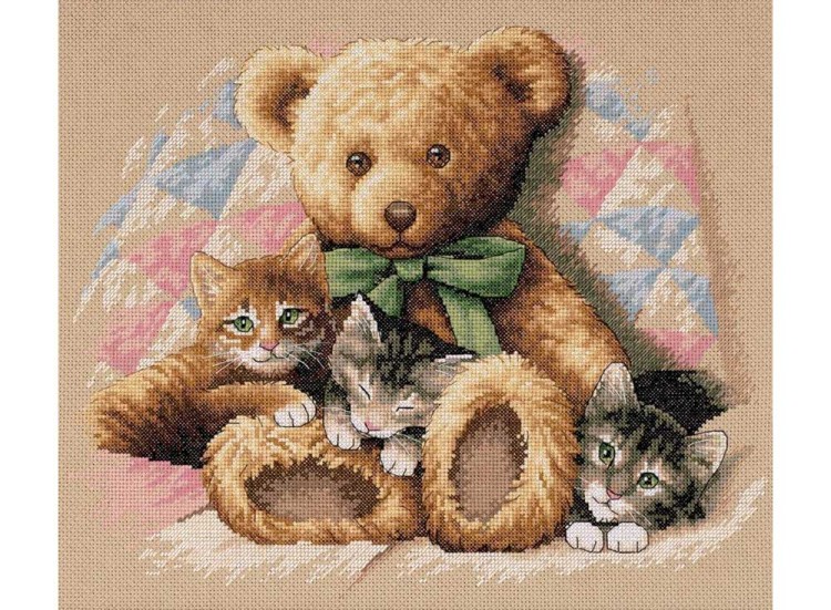 Набор для вышивания «Мишка и котята»