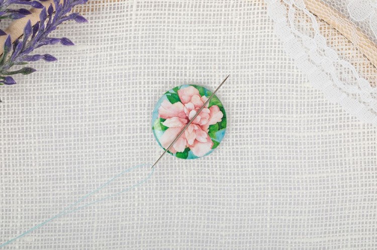 Игольница-магнит «Акварельный цветок» — картинка 3