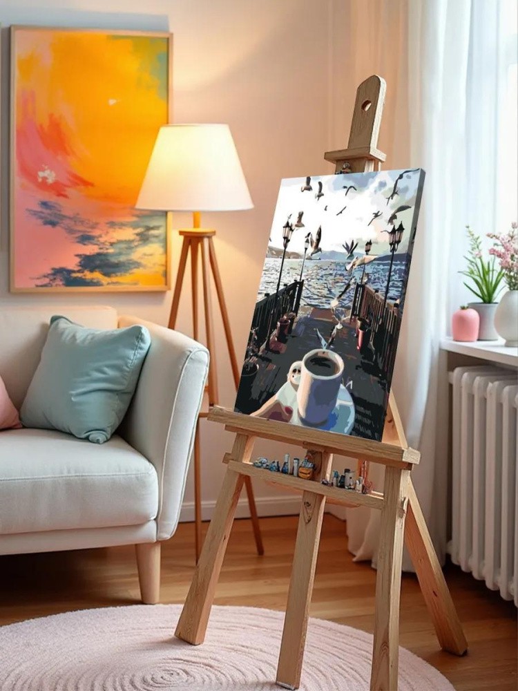 Картина по номерам «Кофе у причала» — картинка 9