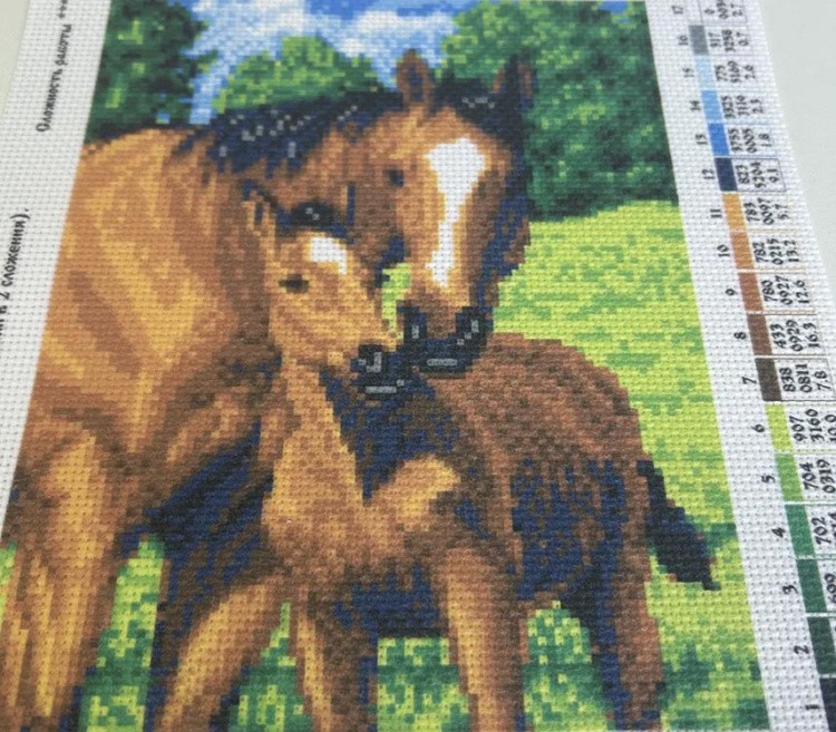 Рисунок на канве «Лошади» — картинка 5