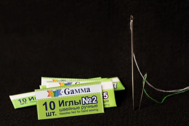 Иглы для шитья ручные №2 швейные 10 шт., Gamma — картинка 3