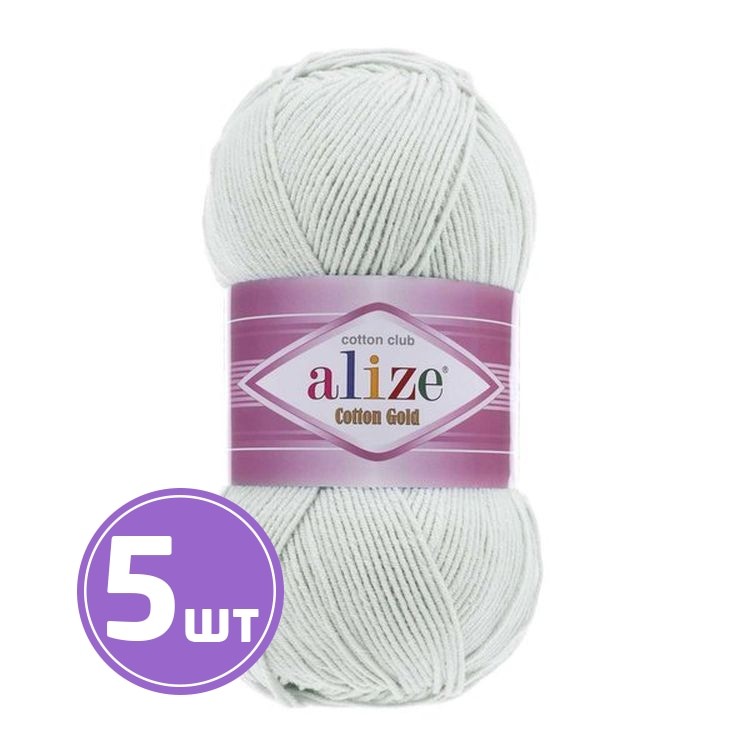 Пряжа ALIZE Cotton Gold (533), светло-серый, 5 шт. по 100 г