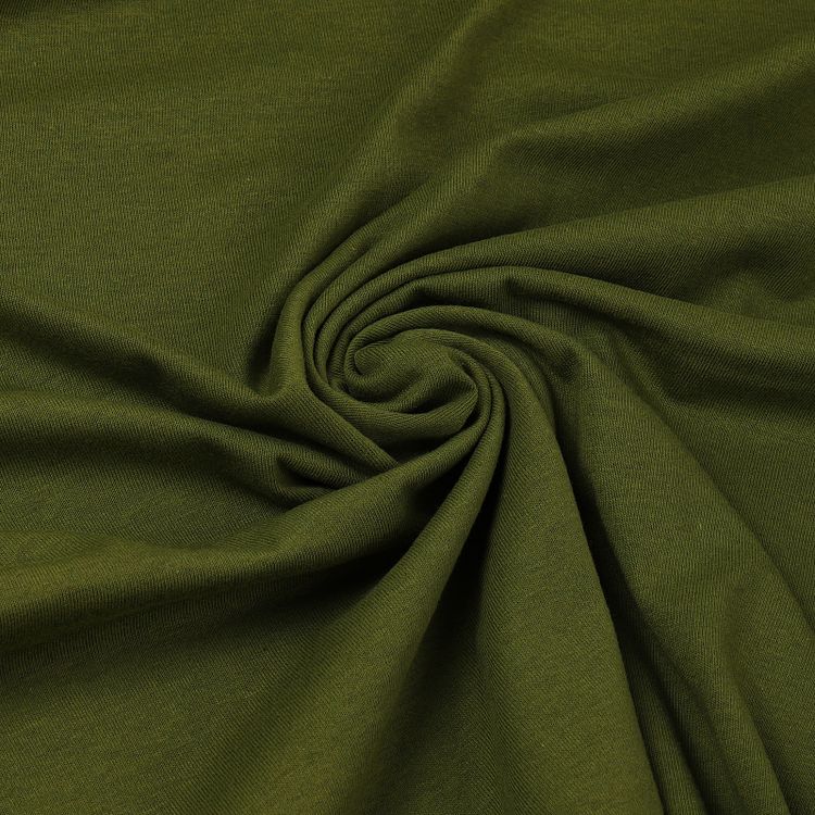 Ткань трикотаж Кулирка хлопок, 6 м, ширина 100+100 см, 145 г/м2, цвет: зеленый, TBY