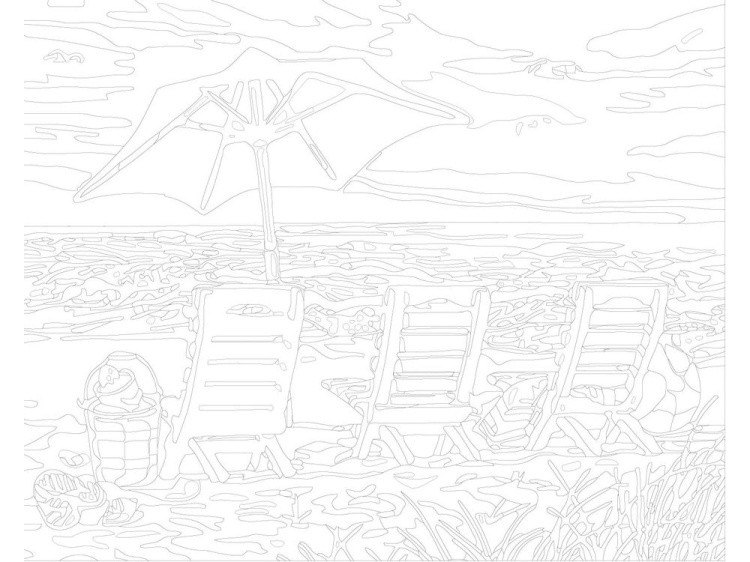 Картина по номерам «На пляже» — картинка 3