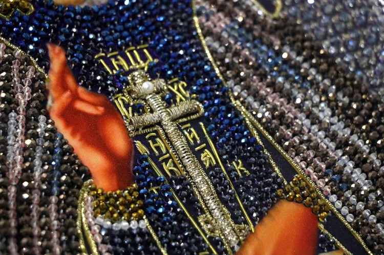 Вышивка Образа в каменьях «Сергий Радонежский» — картинка 4