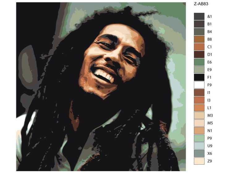 Картина по номерам «Bob Marley» — картинка 2