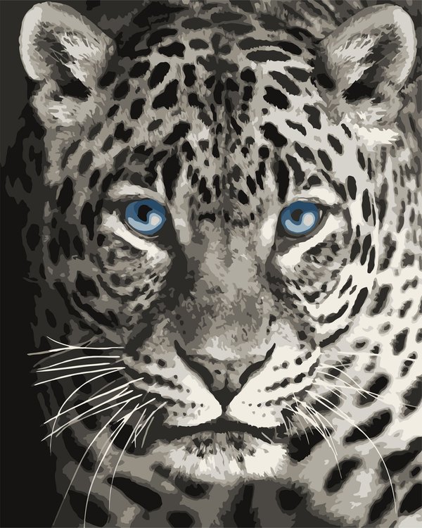 Картина по номерам «Голубоглазый леопард»