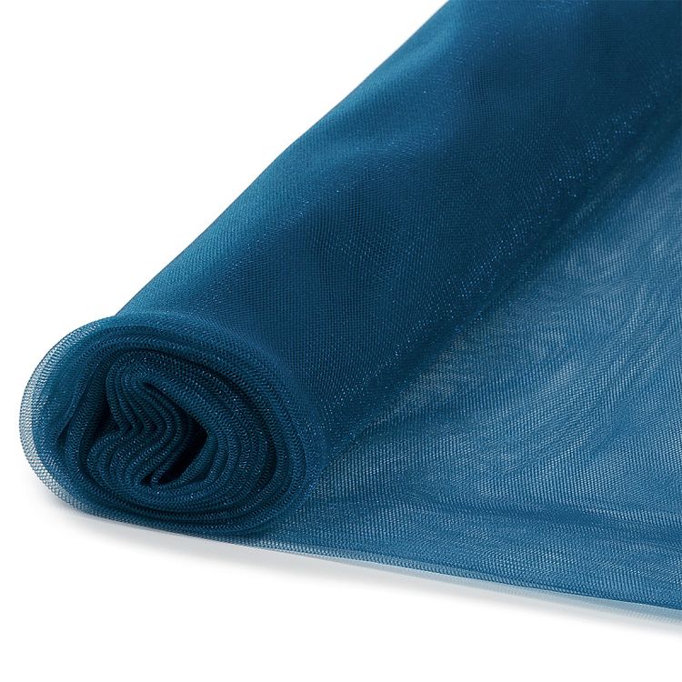 Фатин Kristal средней жесткости, блестящий, 5 м, ширина 300 см, 100% полиэстер, цвет: ярко-бирюзовый — картинка 3