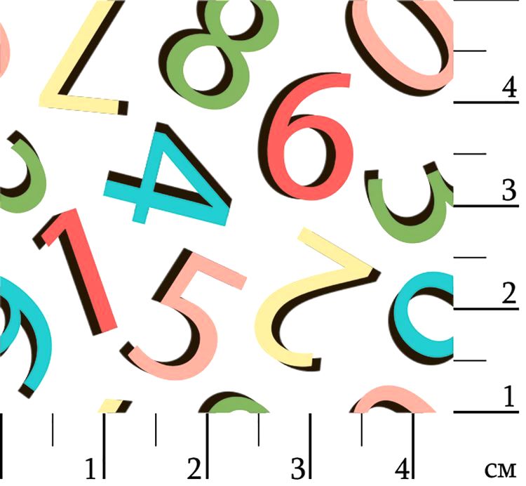 Ткань для пэчворка «ГРАМОТЕЙКА», 50x55 см, 146 г/м2, 100% хлопок, цвет: ГР-06 цифры, белый, Peppy — картинка 2