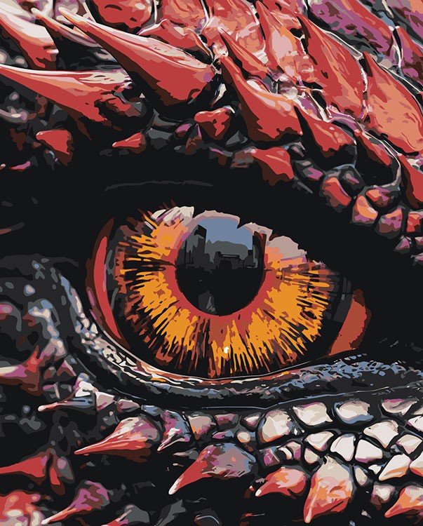 Картина по номерам «Глаз красного дракона»
