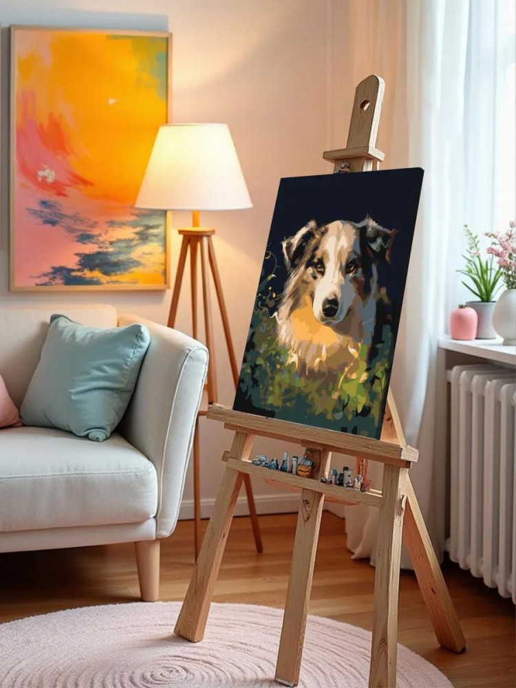 Картина по номерам «Собачий взгляд» — картинка 10