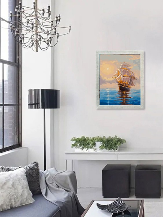 Картина по номерам «Парусник Удача» — картинка 9