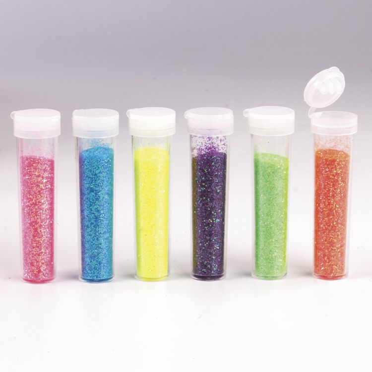 Блестки (глиттер), неон, 6 цветов по 6,5 грамм, Остров Сокровищ — картинка 2