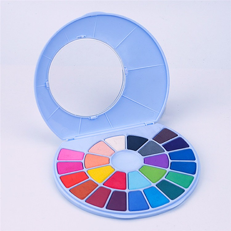 Набор акварельных красок HIMI голубой 24 цвета - 1 коробка — картинка 5