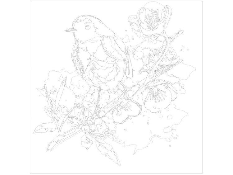 Картина по номерам «Птица» — картинка 3