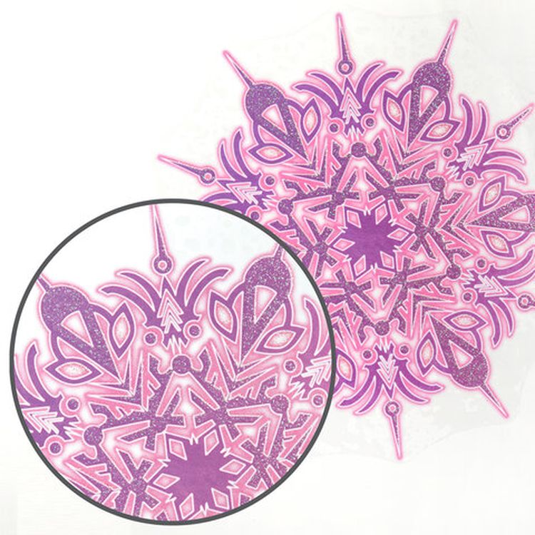 Украшение для окон и стекла «Разноцветные снежинки 1» — картинка 5