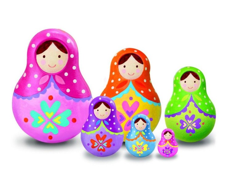 Раскрась куклу «Матрешка», набор 4M — картинка 2