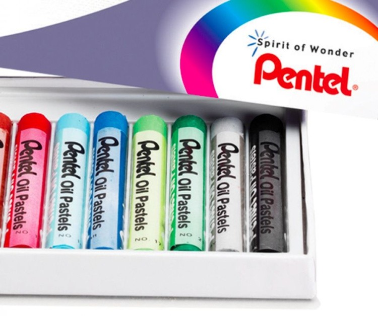 Пастель масляная Pentel Arts Oil Pastels, 12 цв. — картинка 5