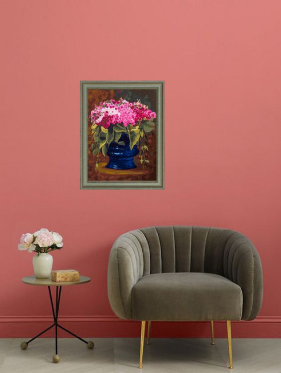 Картина по номерам «Букет в синей вазе» — картинка 5