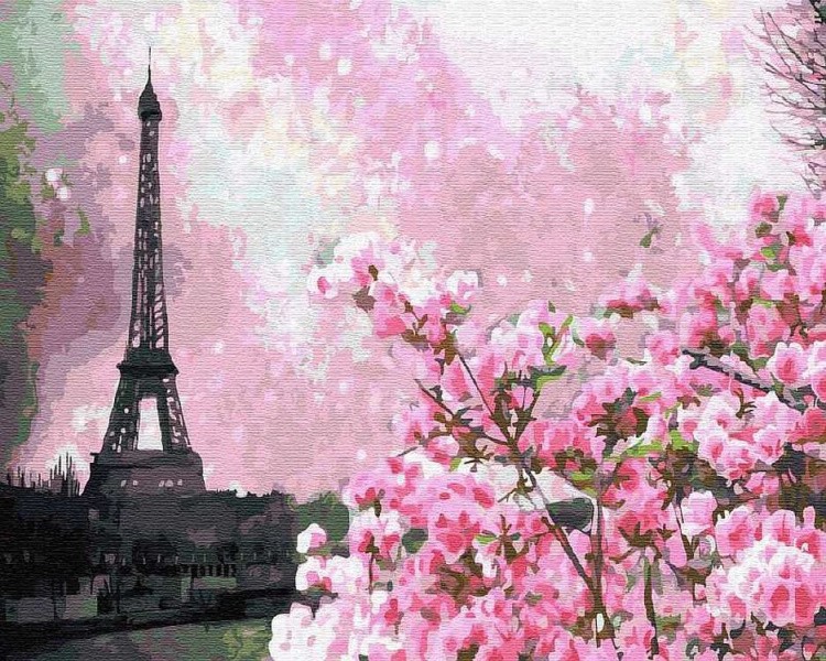 Картина по номерам «Париж в розовом»