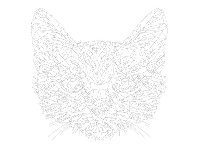 Картина по номерам «Векторный кот» — картинка 3