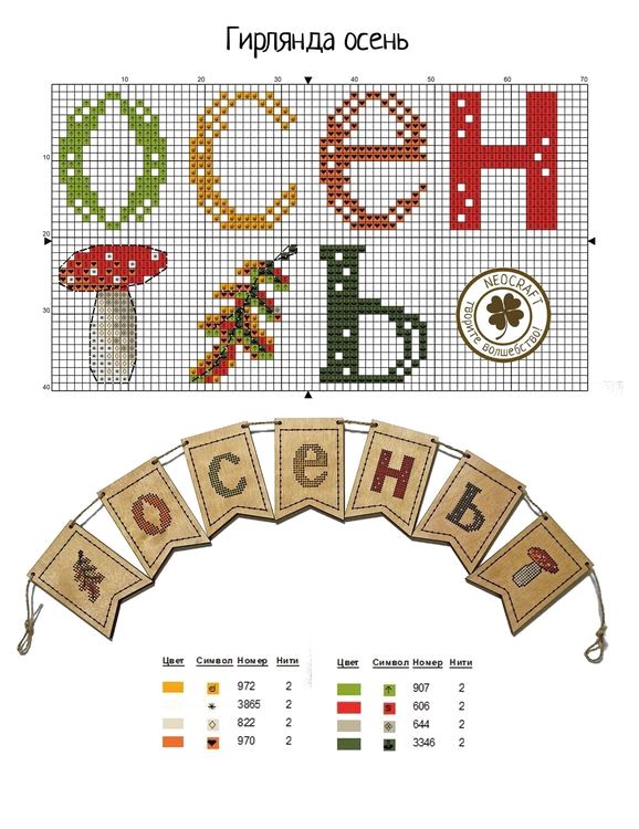 Набор для вышивания «Гирлянда осень» — картинка 2