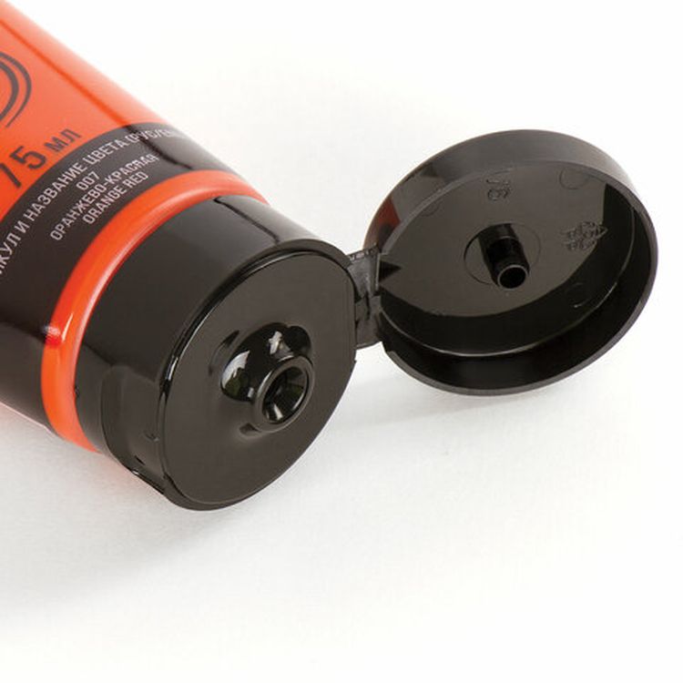 Краска акриловая художественная BRAUBERG ART CLASSIC, туба 75мл, оранжево-красная — картинка 3