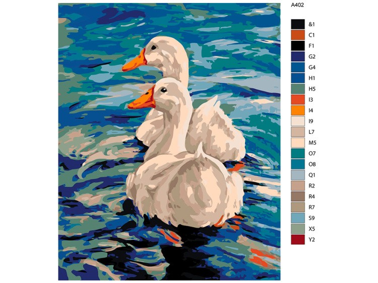 Картина по номерам «Гуси» — картинка 2