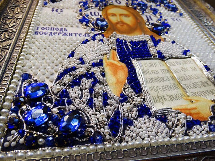 Набор вышивки хрустальными камнями «Вседержитель» (синий) — картинка 10