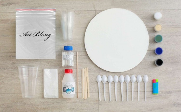 Набор для создания картины эпоксидной смолой Resin Art 5 colors, Art Blong — картинка 2