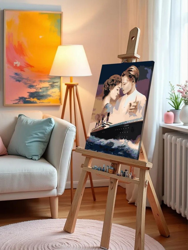 Картина по номерам «Титаник: Джек и Роза с кораблем 3» — картинка 10