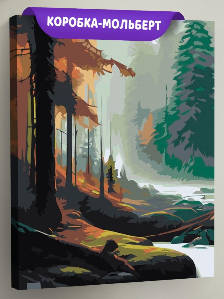 Картина по номерам «На берегу реки»