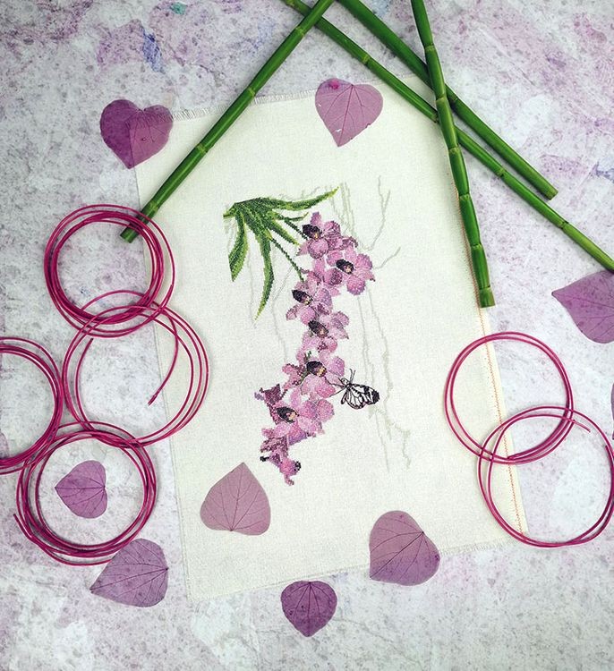 Набор для вышивания «Фиолетовая орхидея» — картинка 2