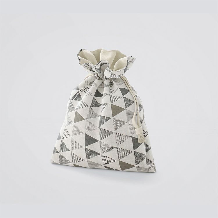 Ткань льняная, 3 м x 150 см, 140 г/м², цвет: молочный, геометрический принт, TBY — картинка 7