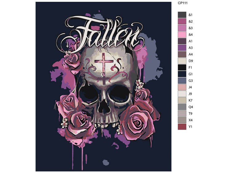 Картина по номерам «Калавера и розы» — картинка 2