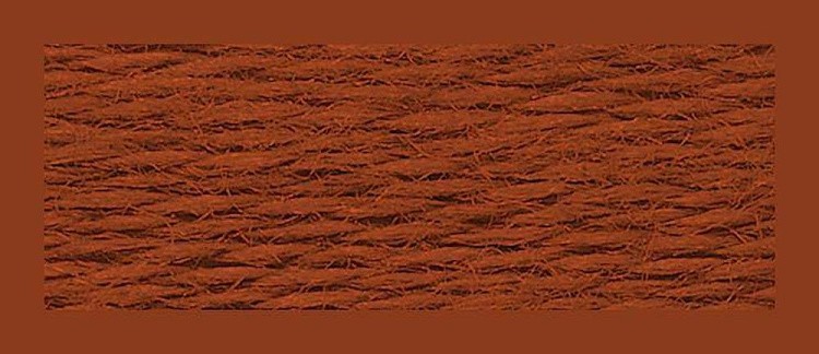 Нитки мулине (шерсть/акрил), 10 шт. по 20 м, цвет: №140 коричневый, Риолис