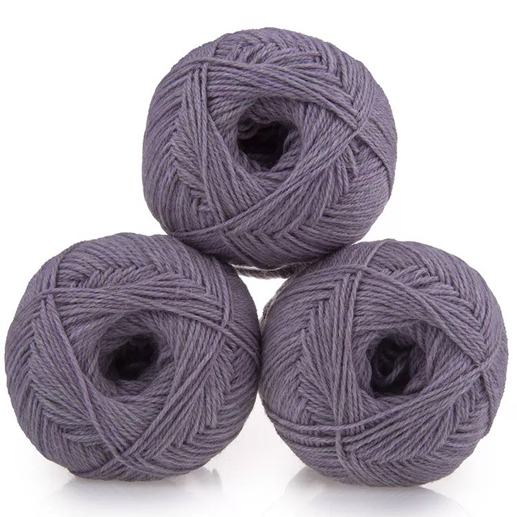 Пряжа из Троицка Шотландский твид (1089), сиреневый меланж, 5 шт. по 100 г — картинка 3