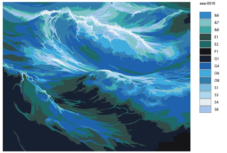 Картина по номерам «Море: Живописные волны 2» — картинка 2