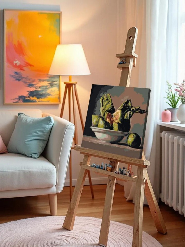 Картина по номерам «Натюрморт зеленый» — картинка 10