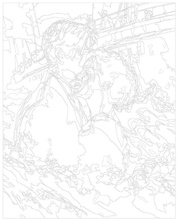 Картина по номерам «Титаник: Джек и Роза арт 2» — картинка 3