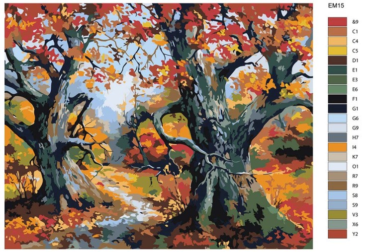 Картина по номерам «Осенняя тропа» — картинка 2