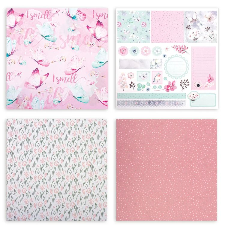 Бумага для скрапбукинга 30х30 см «Нежность природы», 12 дизайнов — картинка 3