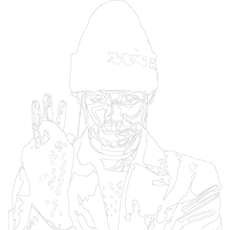 Картина по номерам «Рэпер nkeeei нкей нкееей: Портрет 40x40» — картинка 3