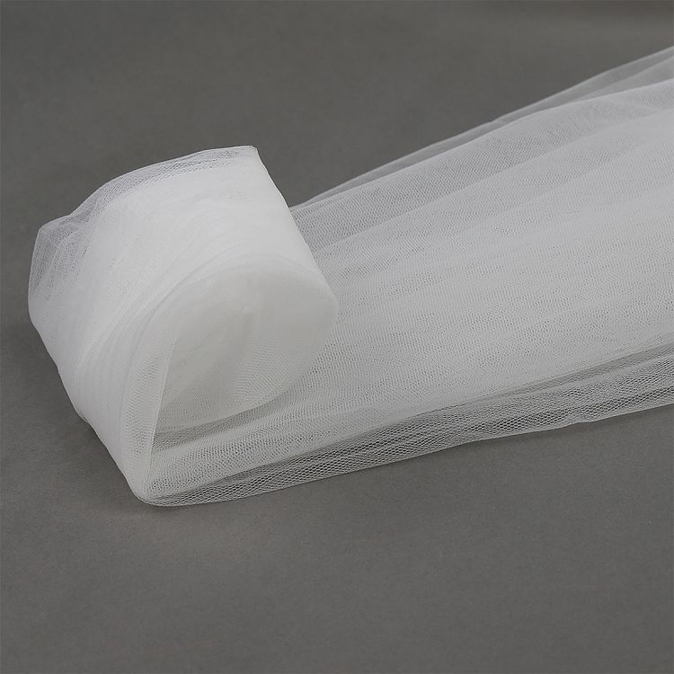 Сетка эластичная ультратонкая Эффект голого тела, KRUZHEVO, 5 м, ширина 300 см, цвет: молочный — картинка 3